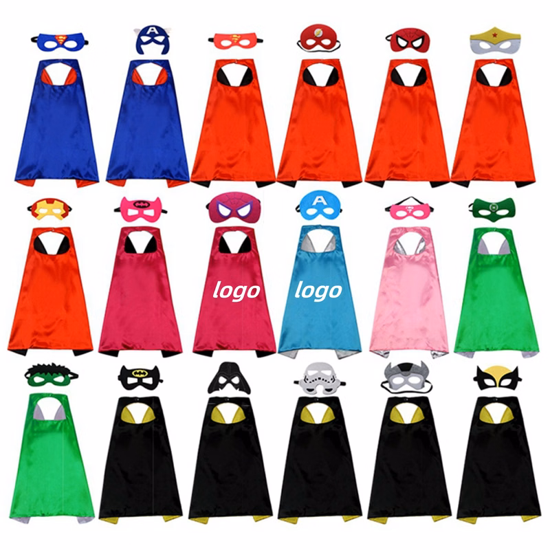 Holiday Cosplay Party Costumes Set Kids Cape With Mask