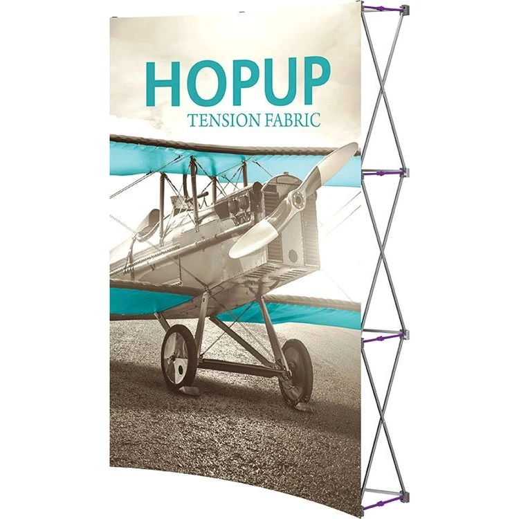 Hopup 5.5ft Full Height Curved Display & Front Graphic 1