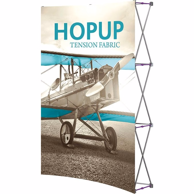 Hopup 5.5ft Full Height Curved Display & Front Graphic