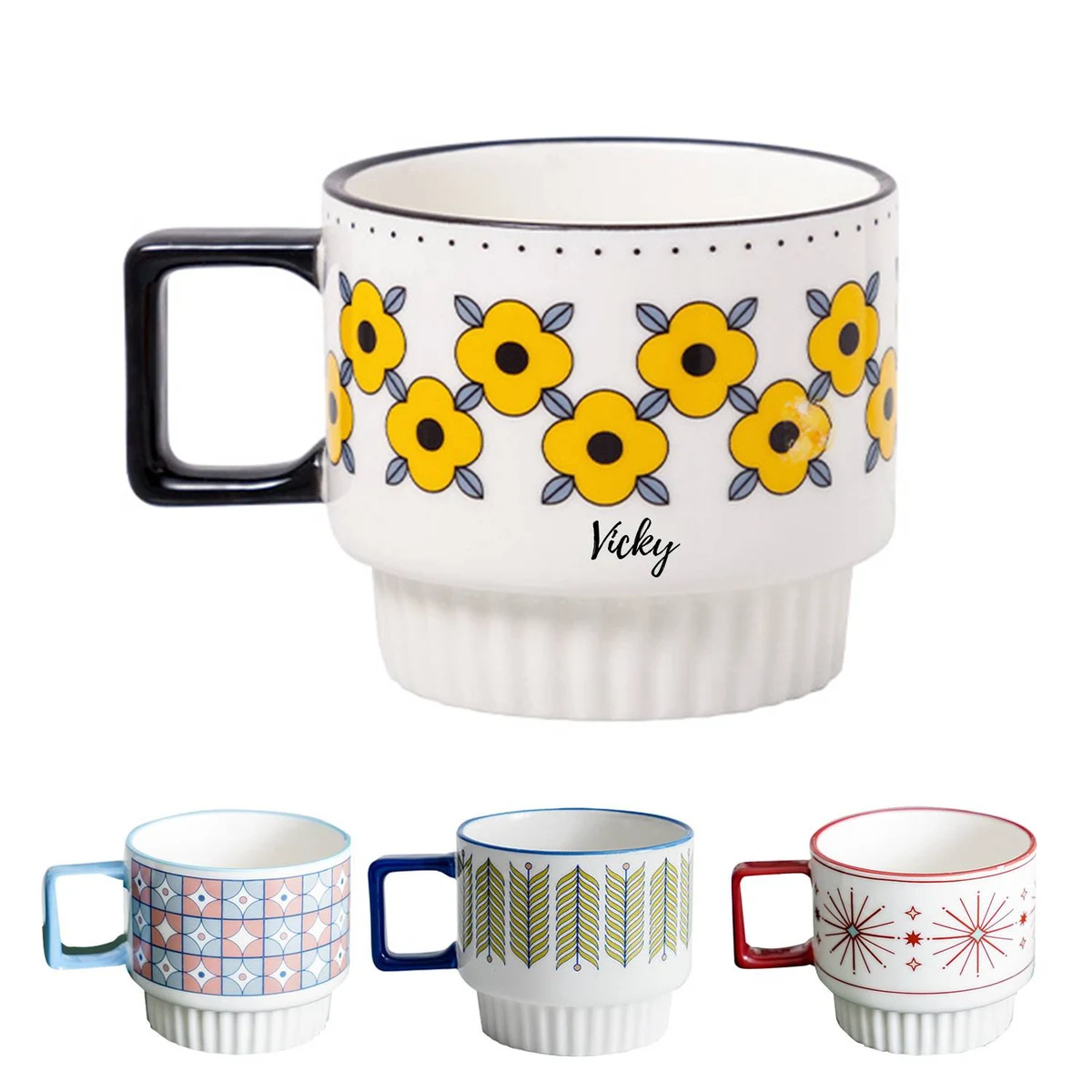 Handmade Retro Ceramic Stoneware Coffee Mug 1