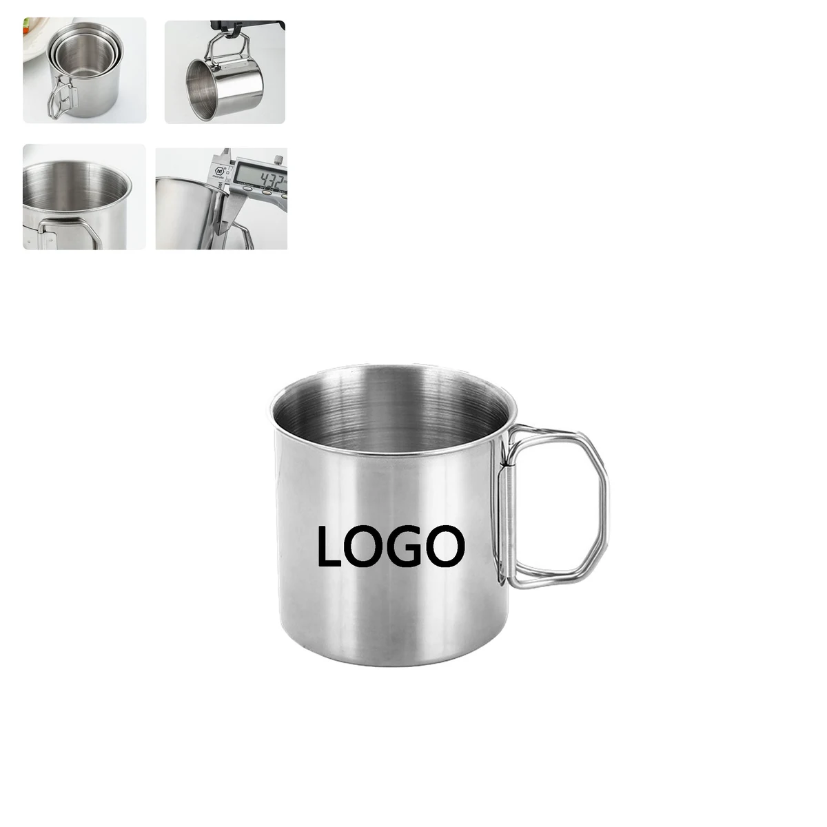 12oz Stainless Steel Folding Tumbler With Your Logo 1