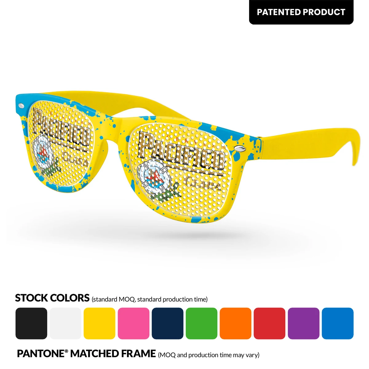 Retro Pinhole Sunglasses w/ Full Color Front Frame Sublimation Wrap 1