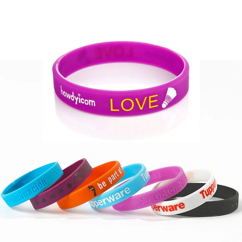 Embossed Wristband W/ Custom Imprint Silicone Wristbands 1