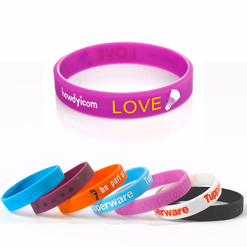 Embossed Wristband W/ Custom Imprint Silicone Wristbands