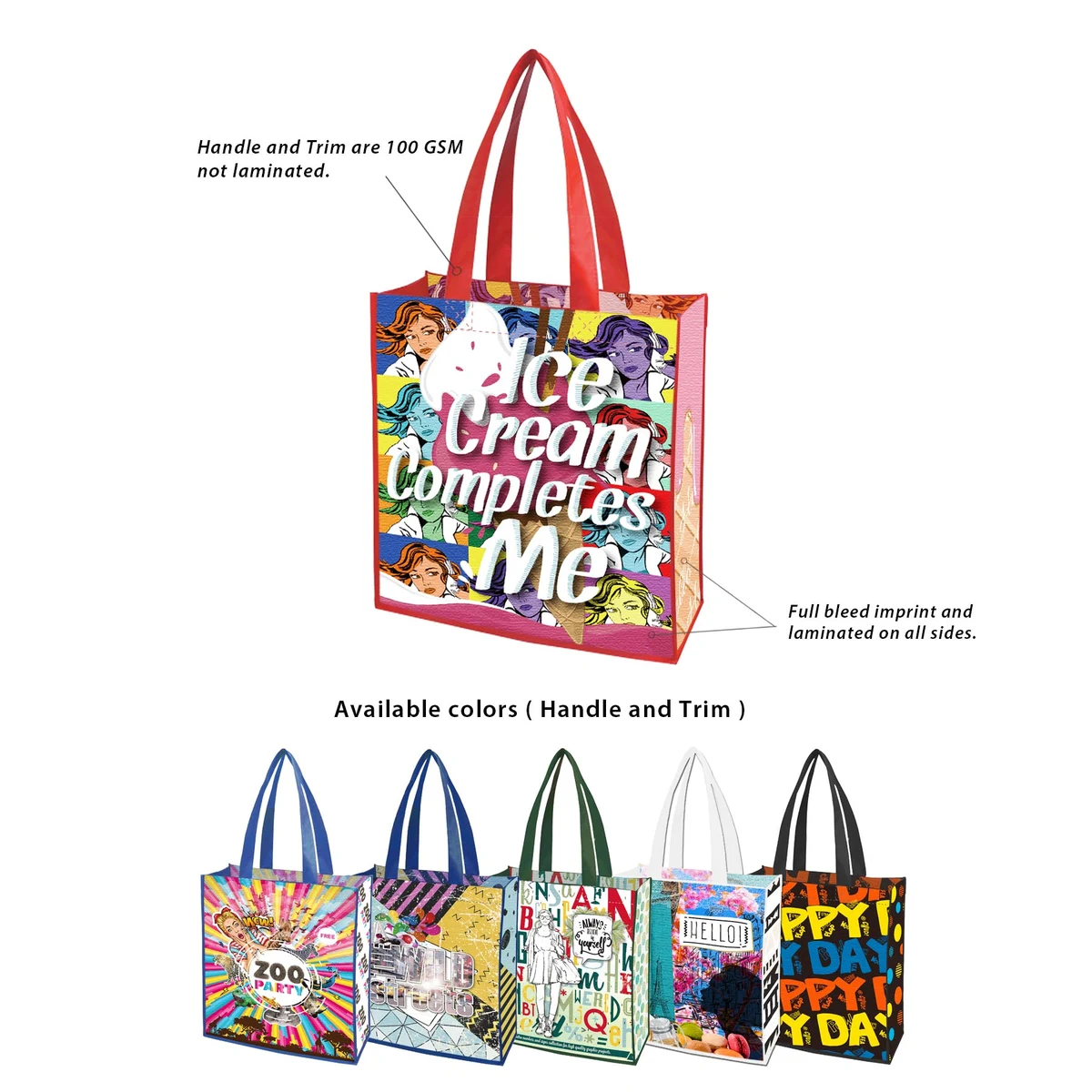 Free Shipping 9.5 x 11.5 Small Quantity Custom All Sides Laminated Bag 1