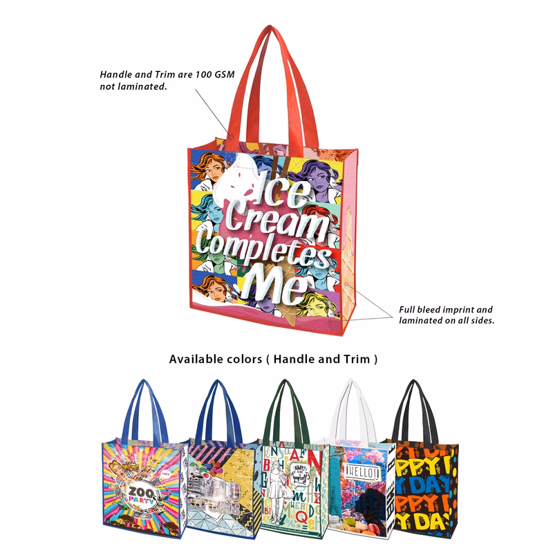 Free Shipping 9.5 x 11.5 Small Quantity Custom All Sides Laminated Bag