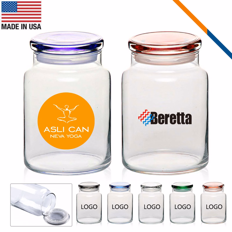 Mand Glass Candy Jars - 26 OZ.