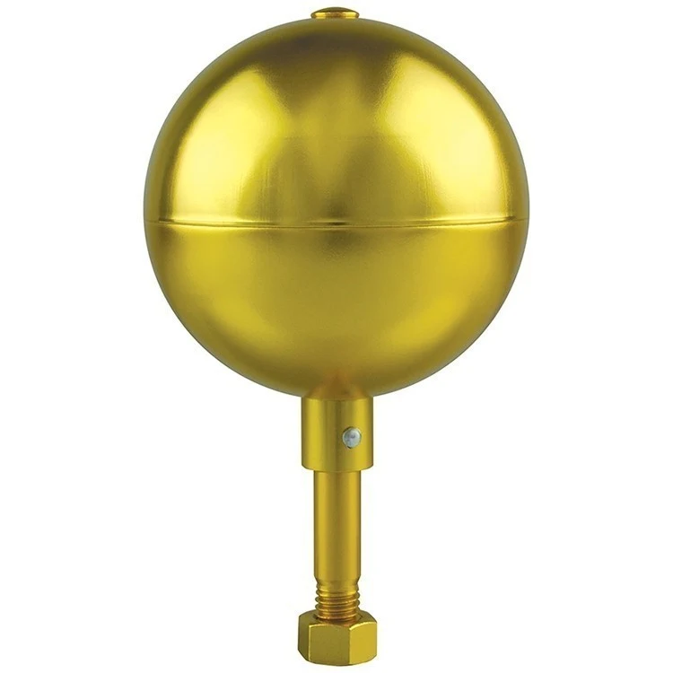 10" Gold Anodized Aluminum Ball Ornament 1
