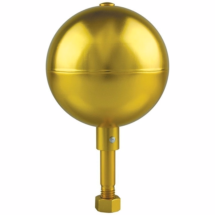 10" Gold Anodized Aluminum Ball Ornament