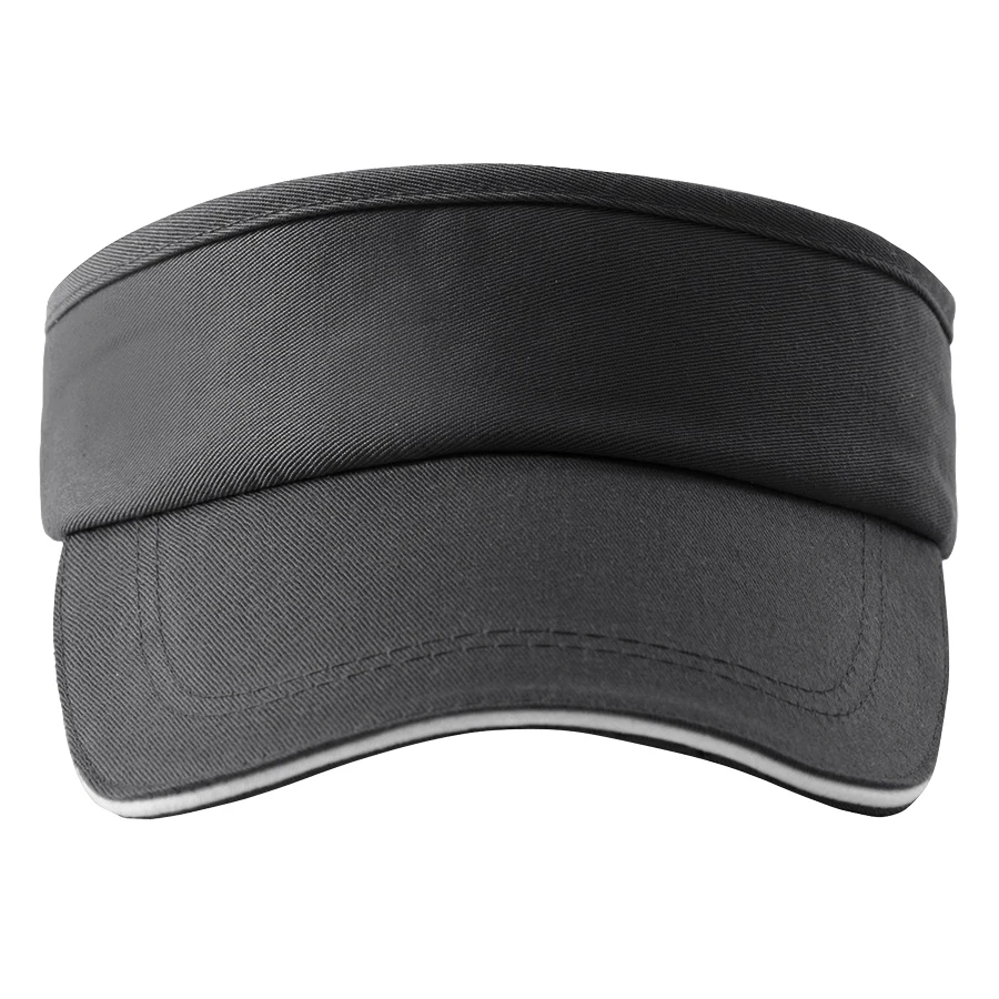 Stock Solid Color Cotton Twill Sandwich Visor 1