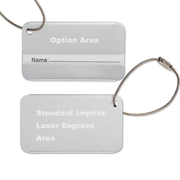 Rectangle Aluminum Luggage Tag 1