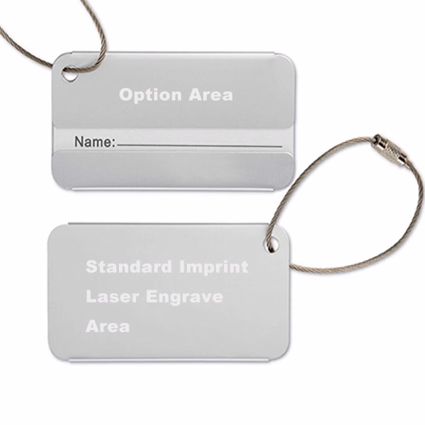Rectangle Aluminum Luggage Tag