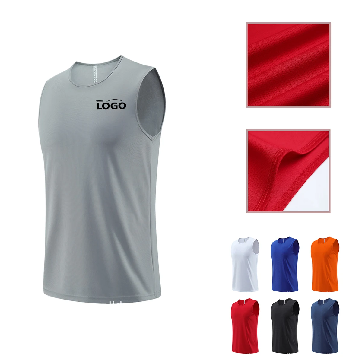 MOQ50 Breathable Mens Tank Top for Fitness and Yoga 1