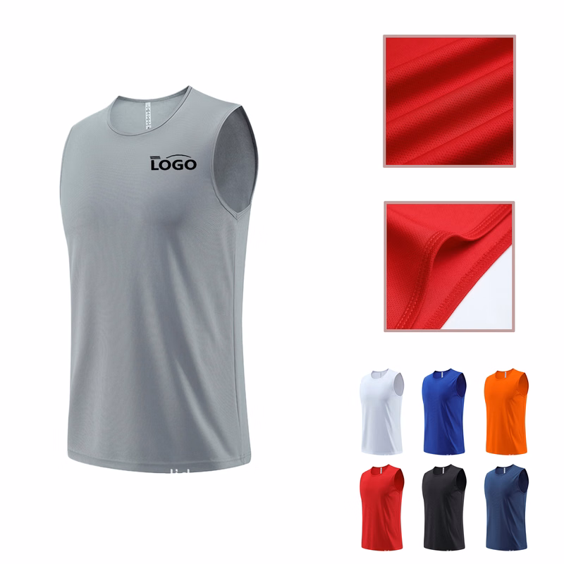 MOQ50 Breathable Mens Tank Top for Fitness and Yoga
