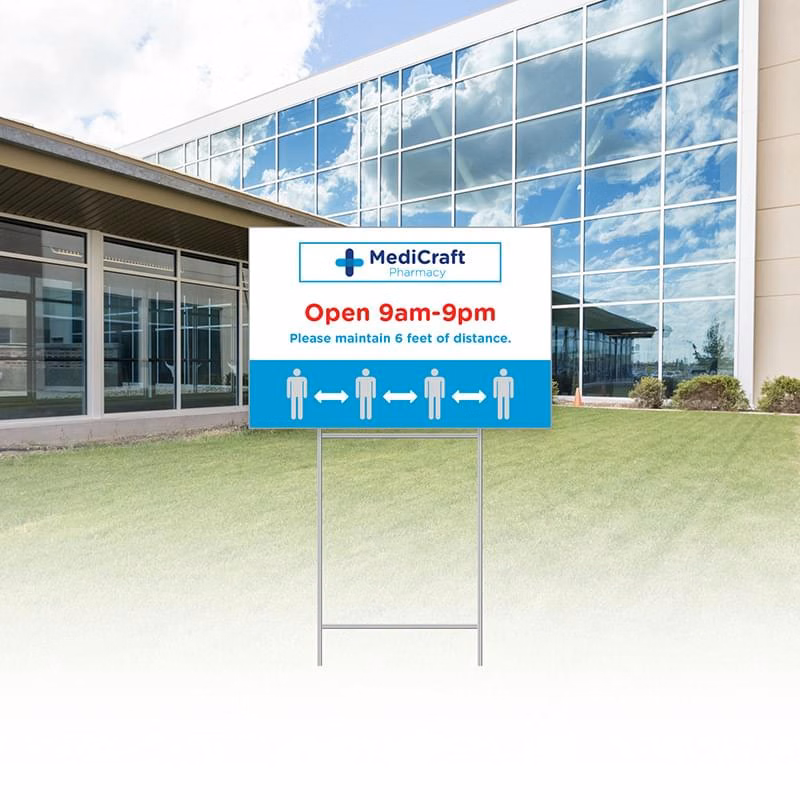 12"h x 18"w Custom Corrugated Yard/Lawn Sign