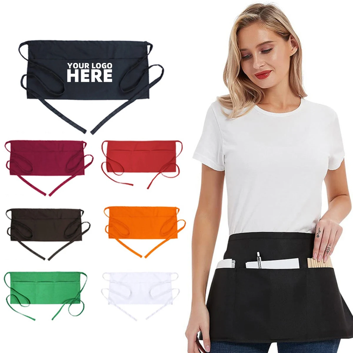 Waist Apron With Pocket 1