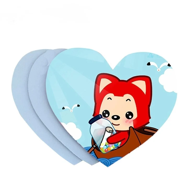 Heart Shaped Dye Sublimated Computer Mouse Pad 1