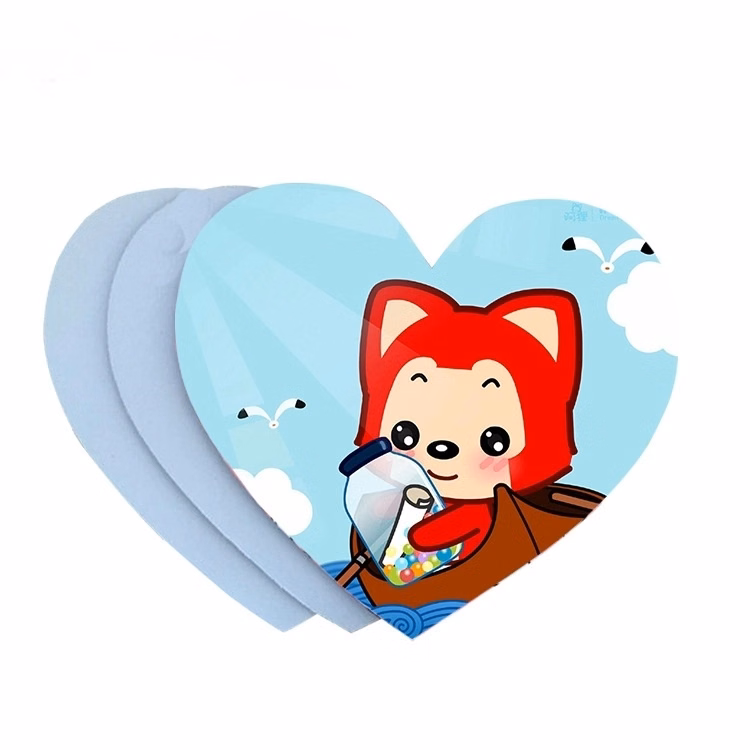 Heart Shaped Dye Sublimated Computer Mouse Pad