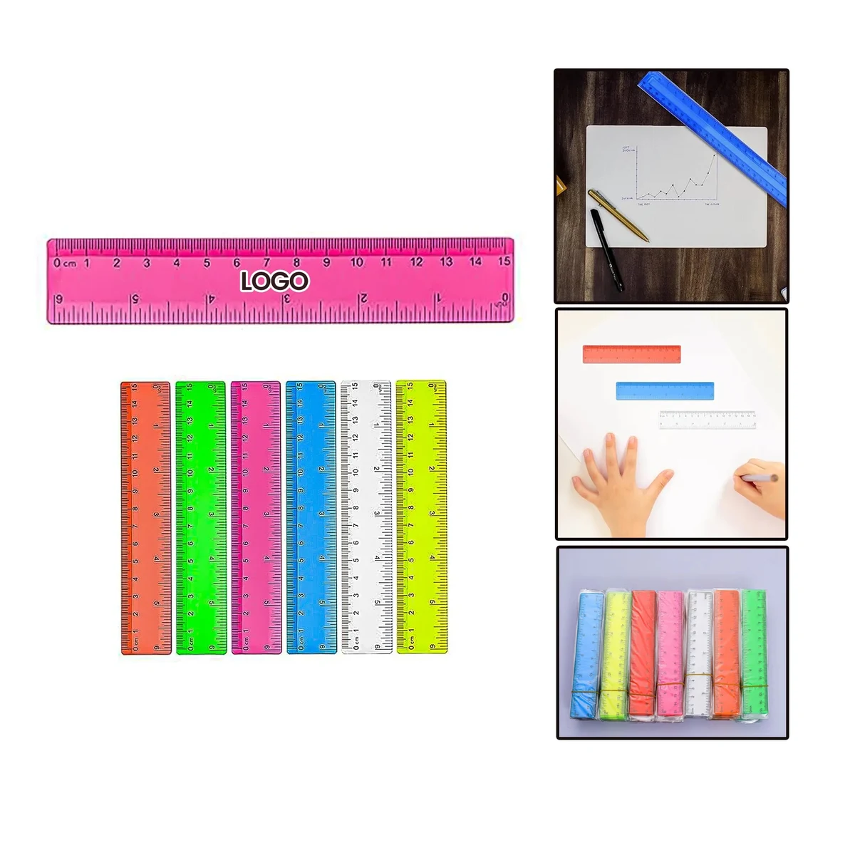 Transparent Plastic Ruler for Office and Learning Use 1