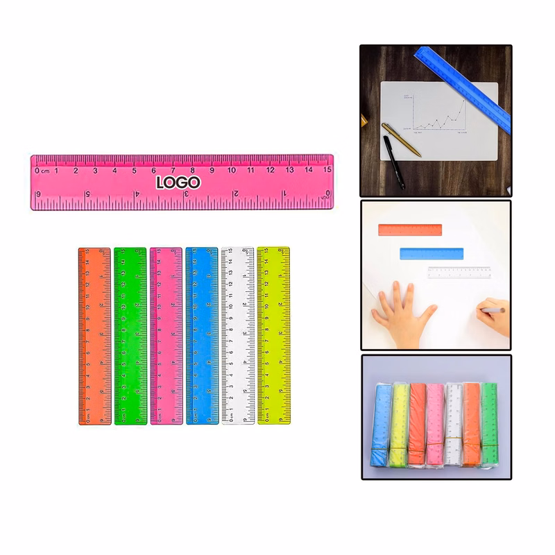 Transparent Plastic Ruler for Office and Learning Use