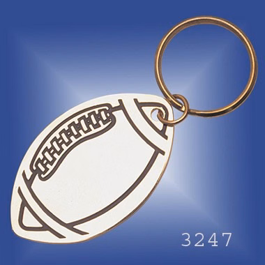 BRASS FOOTBALL KEYRING