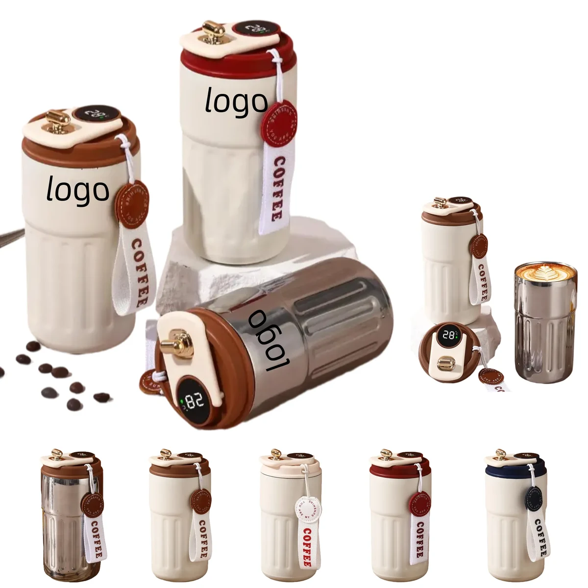 Temperature-controlled insulated coffee mugs 1