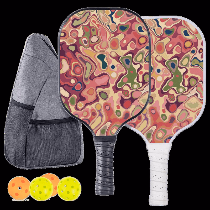 Wooden Pickleball Set w/ Backpack