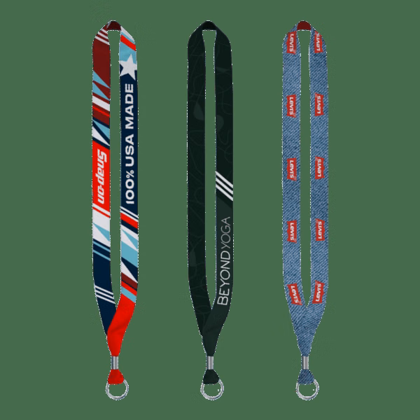 USA Made 0.75" Dye-Sublimated Lanyard with Zinc Crimp & Zinc Split-Ring