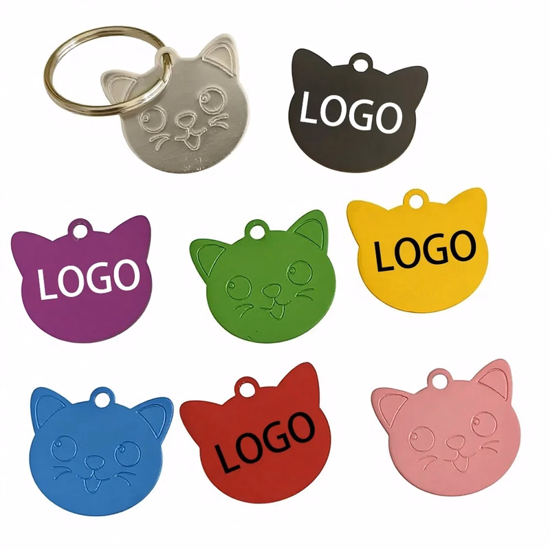 Cute Cat Shaped Blank Keychain Pendant