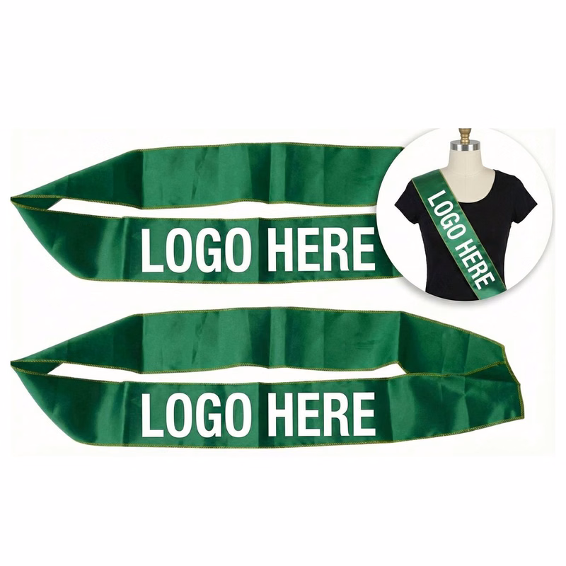 Irish For A Day Green Fabric Sash for St. Patrick's Day