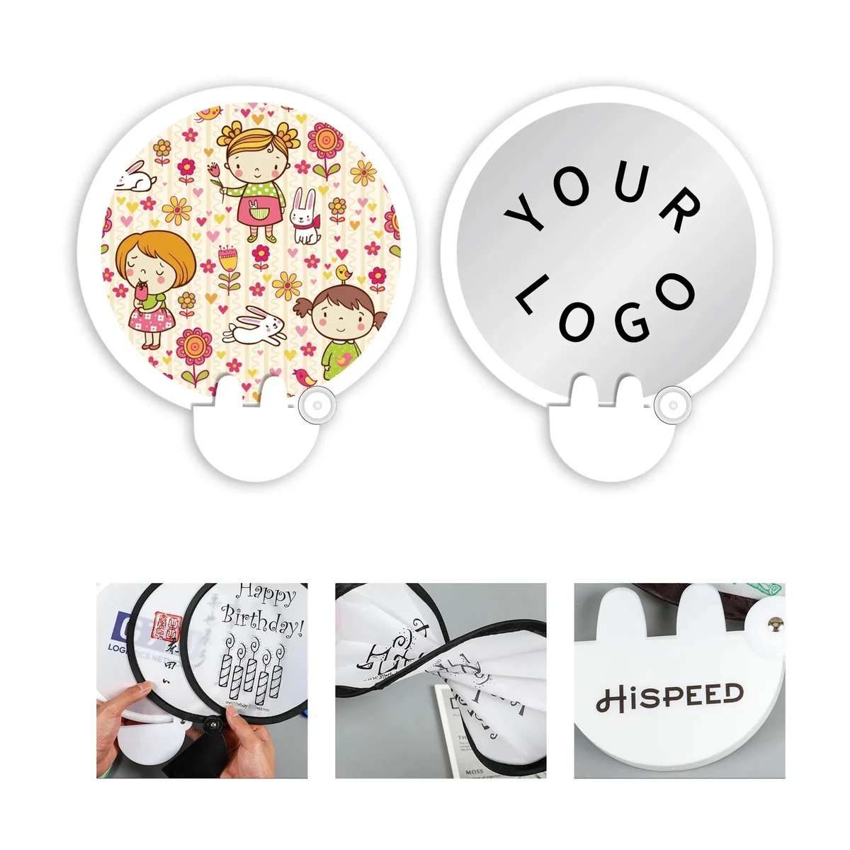 Elegant Polyester Hand Fan 1
