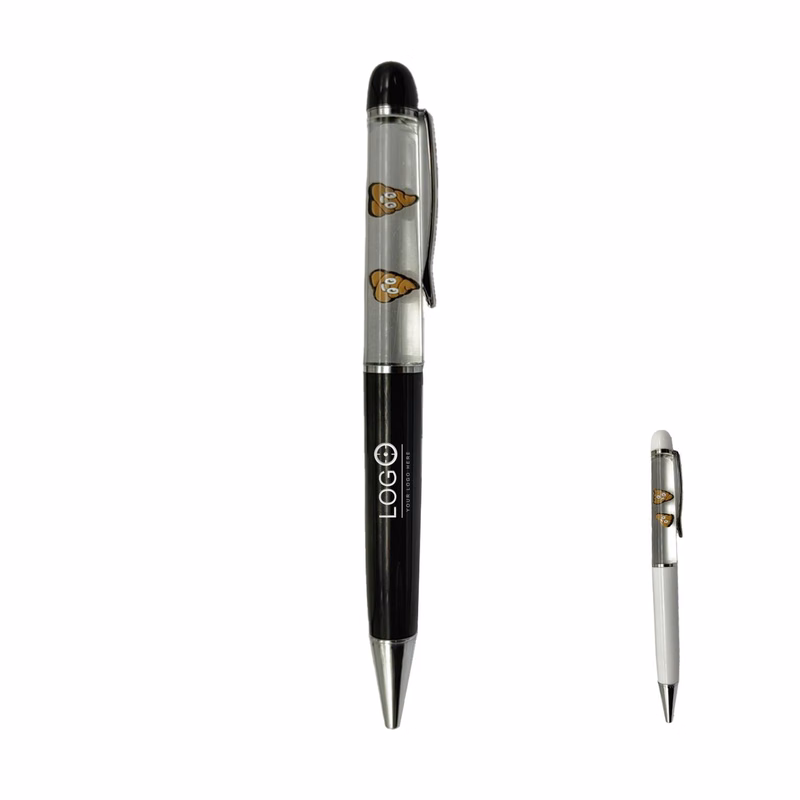 3D Poop Liquid PVC Floaty Ballpoint Pen