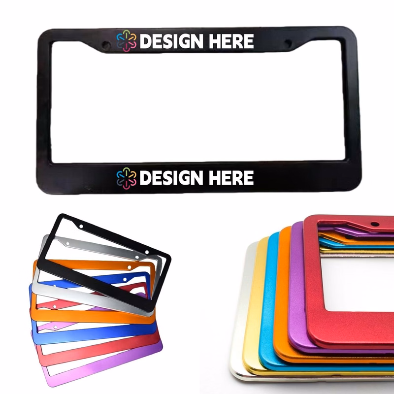 MOQ50 Matte Aluminum Alloy License Plate Frame