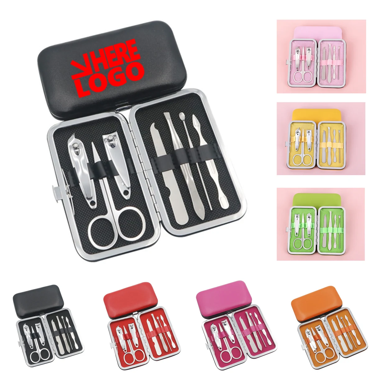 Practical 7-Piece Leather Appearance Manicure Set 1