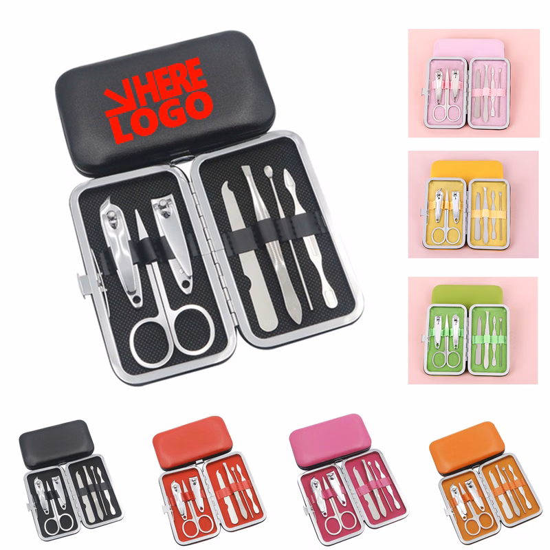 Practical 7-Piece Leather Appearance Manicure Set