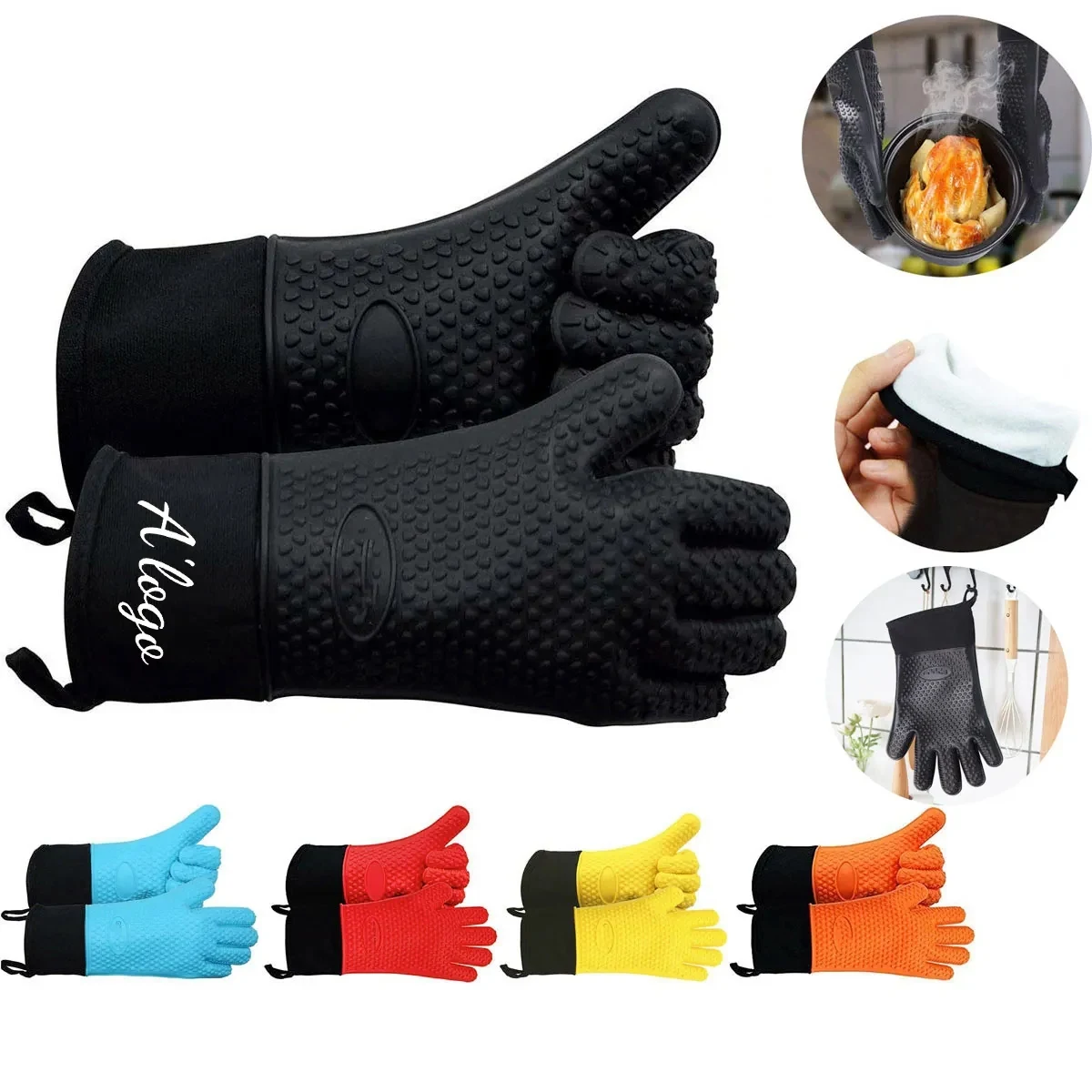 Kitchen Silicone Oven Mitts 1