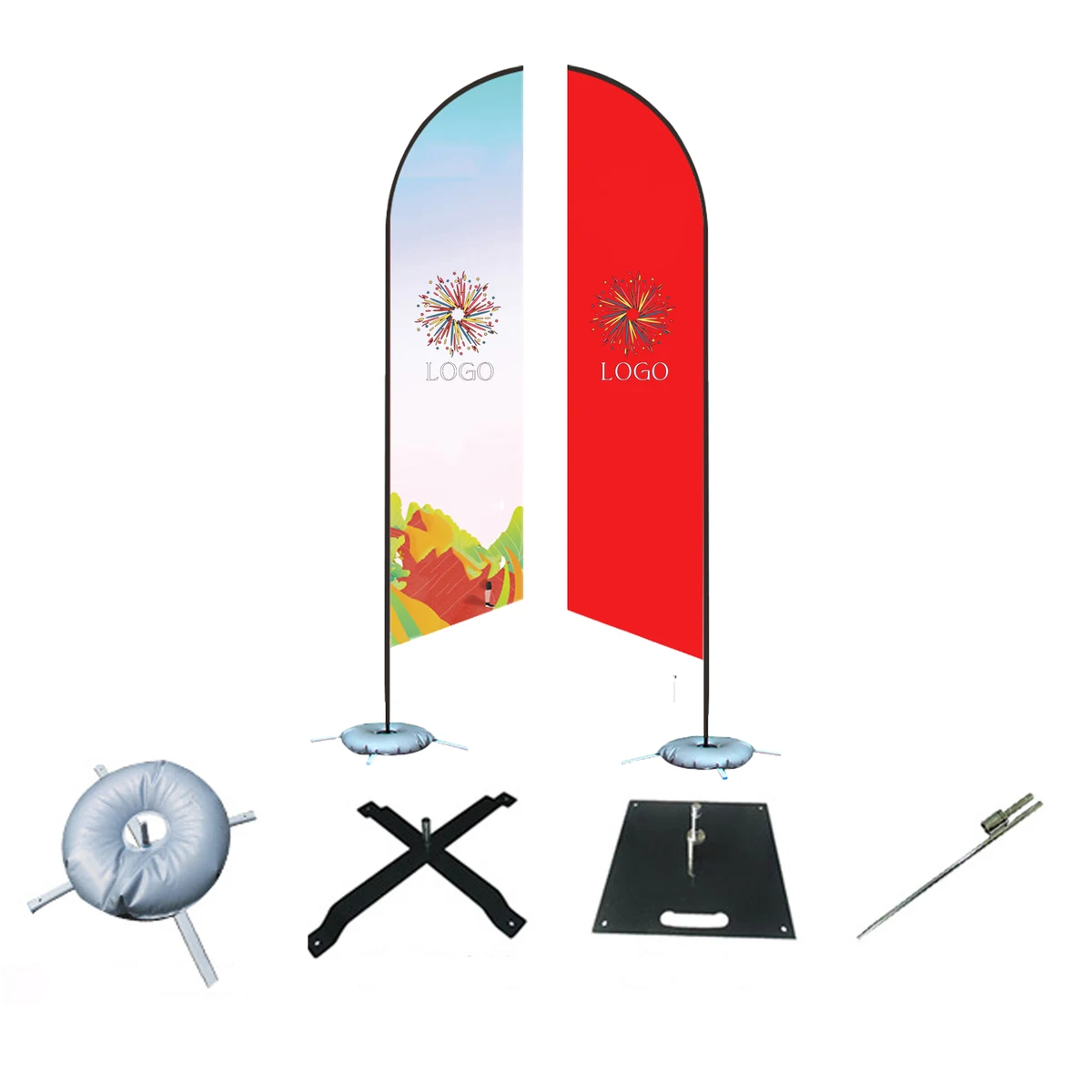 Multi-Size Advertising Beach Flags 1