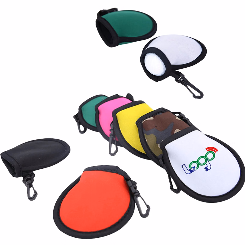 MOQ 50PCS Portable Golf Ball Washer Cleaner Pouch