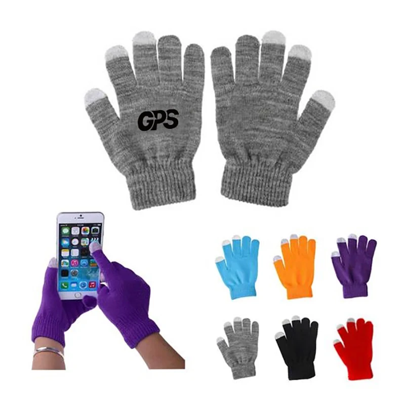 8 " Knitted Touchscreen Gloves 1