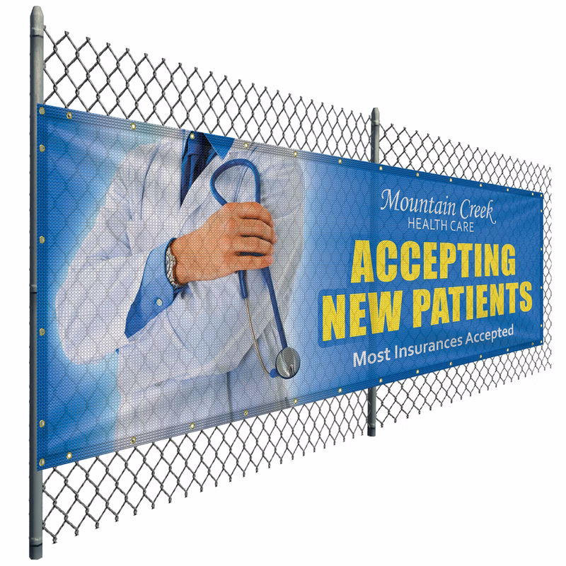 4' x 12' Premium Polyester Mesh Banner