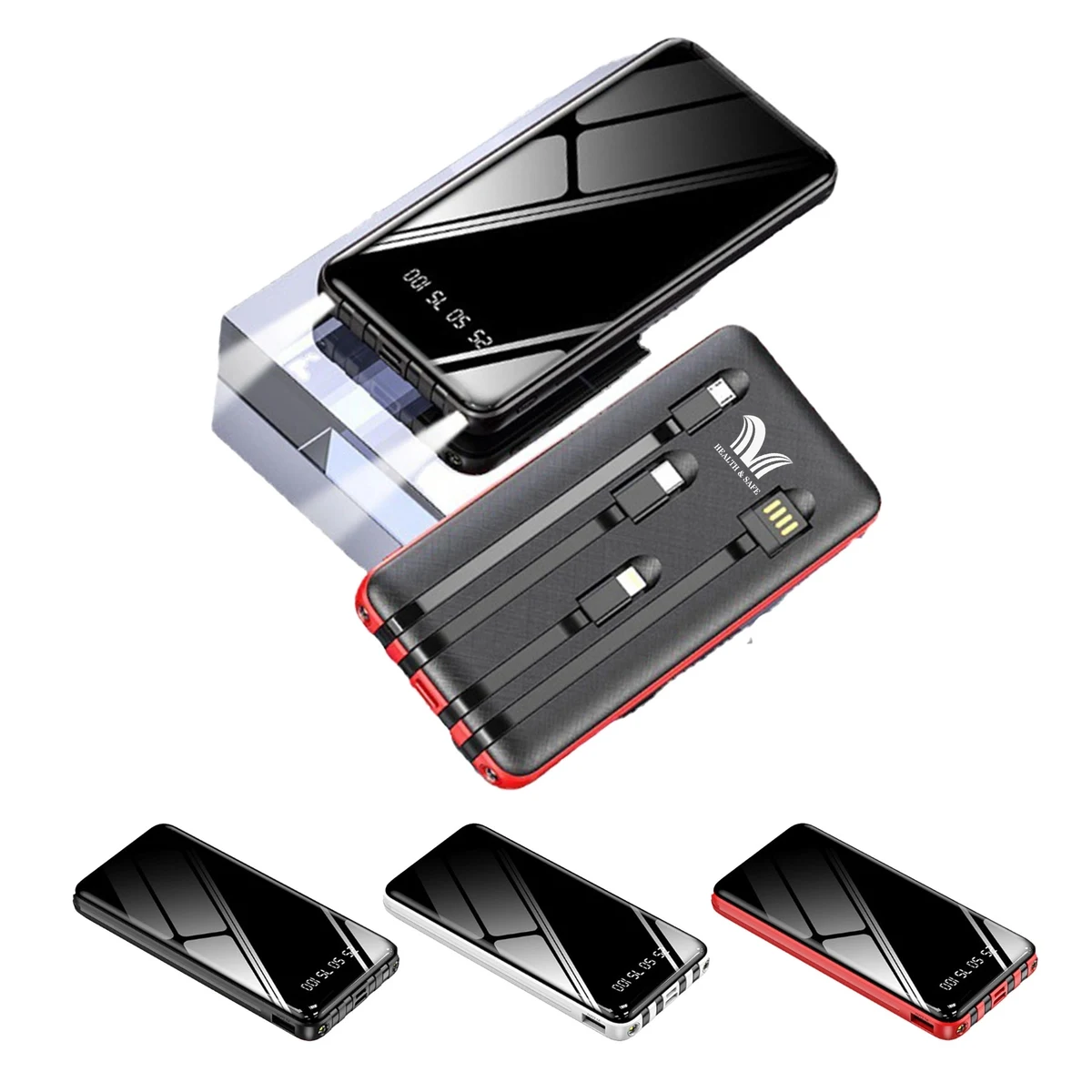 Portable Charger 10,000mAh Power Bank Dual Flashlight 1