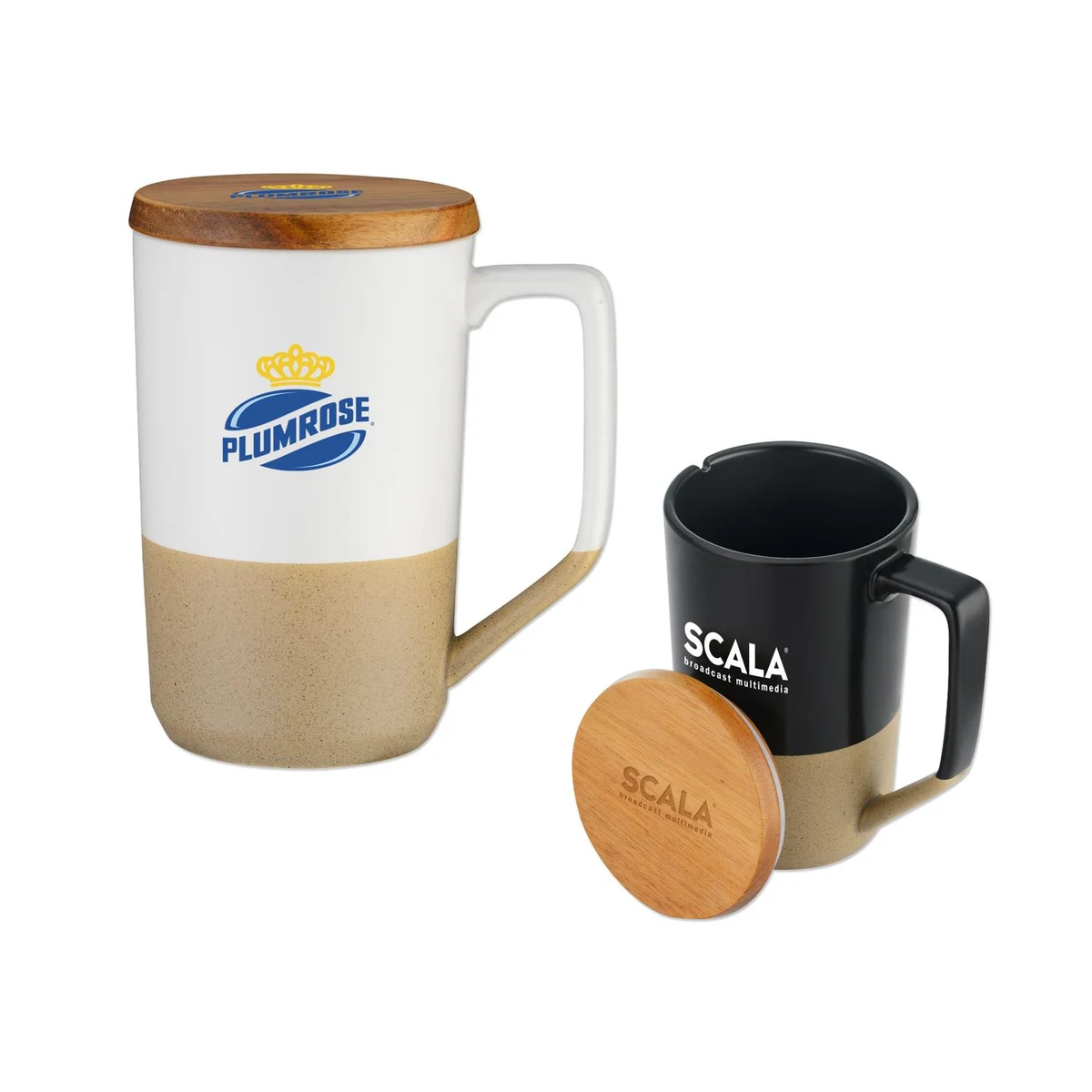 15 Oz. Two Tone Ceramic Mug with Lid 1