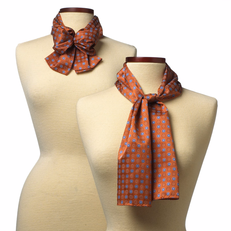 Orange Ellison Bay Wet Dyed Polyester Scarf - 8"x45"