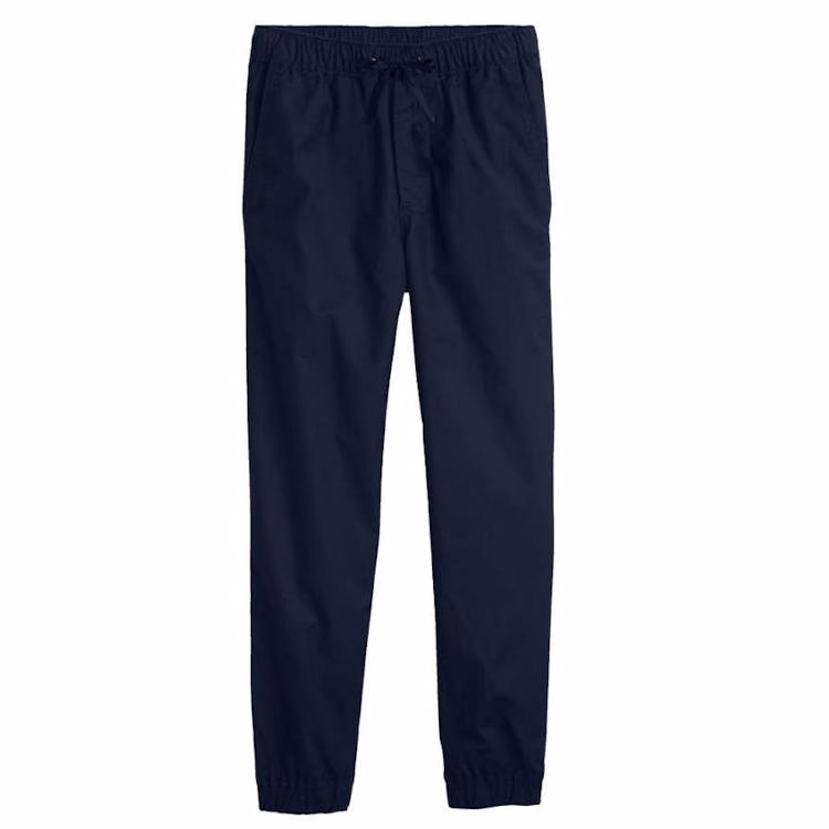 Boys' Slim Fit Twill Joggers - Navy L 14/16