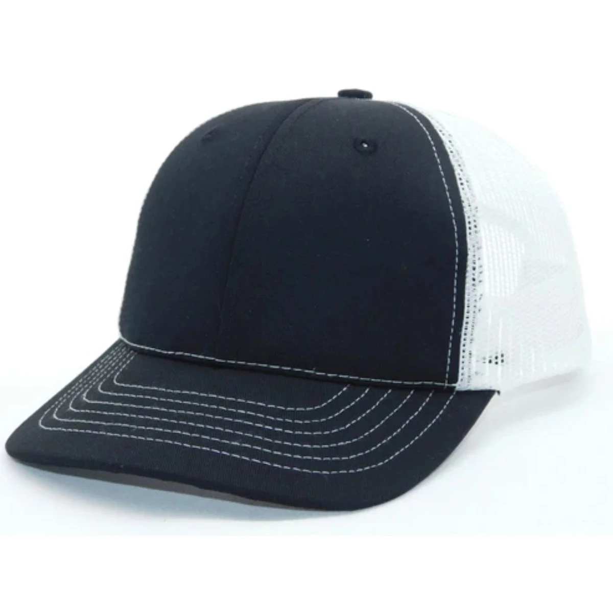 True American Made 6-Panel White Mesh Trucker Cap 1