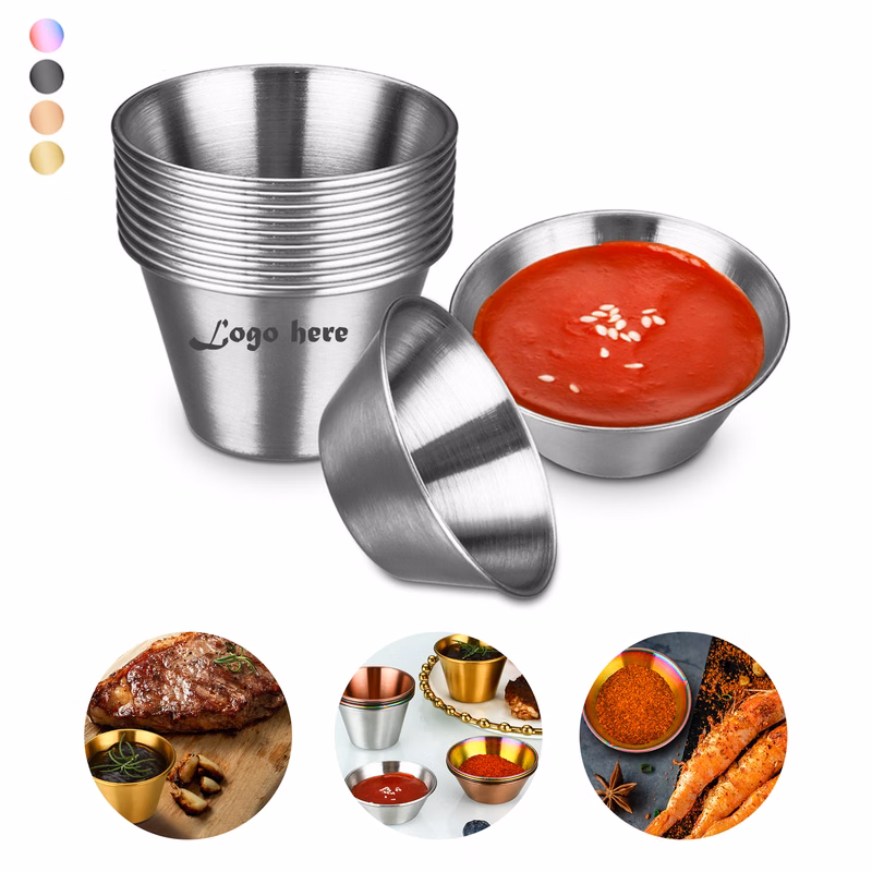 2.5oz Stainless Steel Condiment Sauce Cup