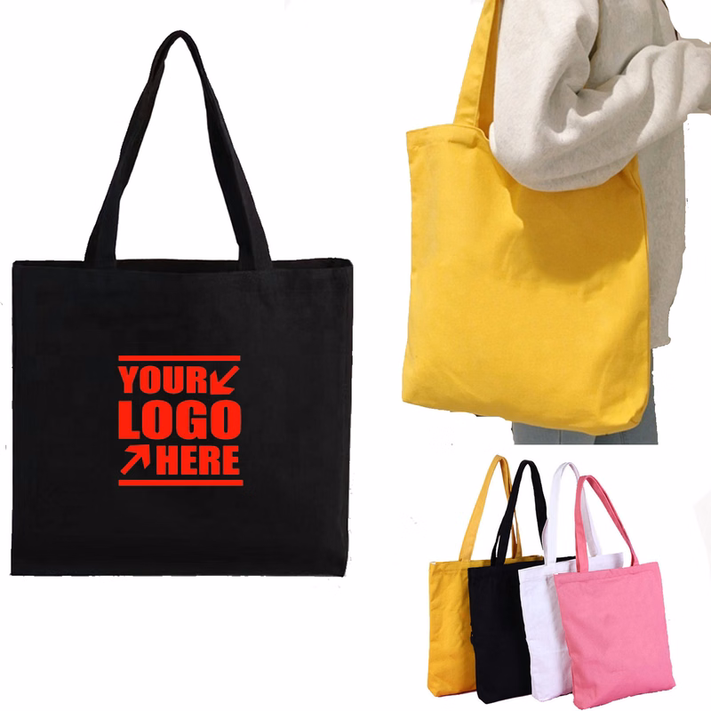 Canvas Bottomless And Sideless Durable Tote Bag