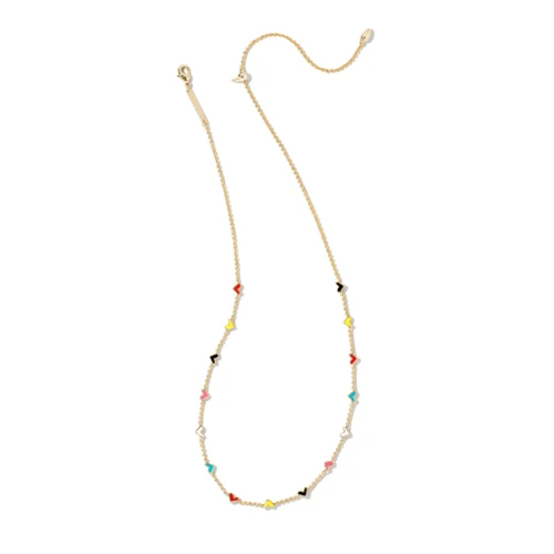 Kendra Scott Haven Heart Gold Strand Necklace in Multi Mix 1