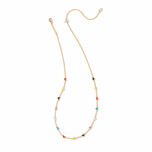 Kendra Scott Haven Heart Gold Strand Necklace in Multi Mix