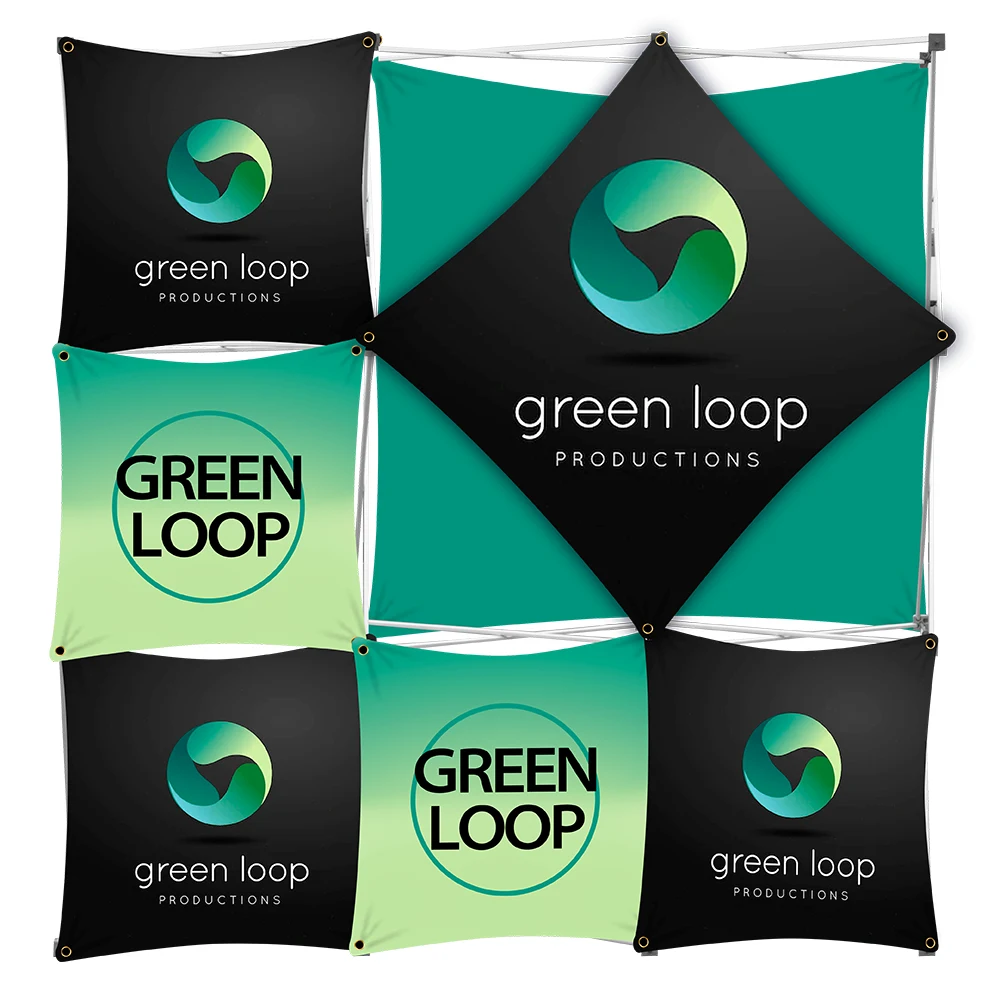 Floor Standing Grid Banner 84"x 84" 1